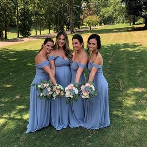 Dusty blue bridesmaid/prom/formal dress